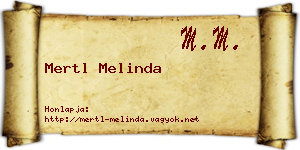 Mertl Melinda névjegykártya
